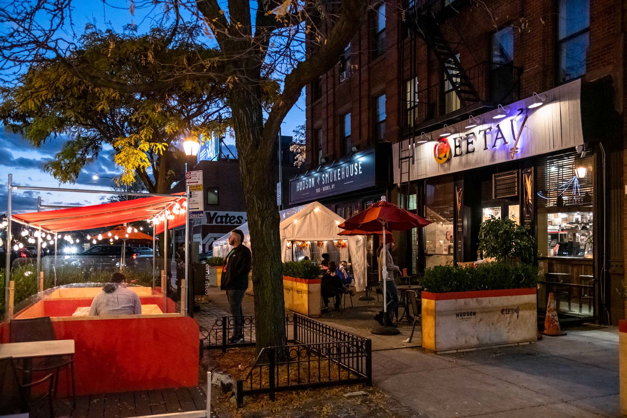 A street in Mott Haven near Lincoln at Bankside in the Bronx, NY.