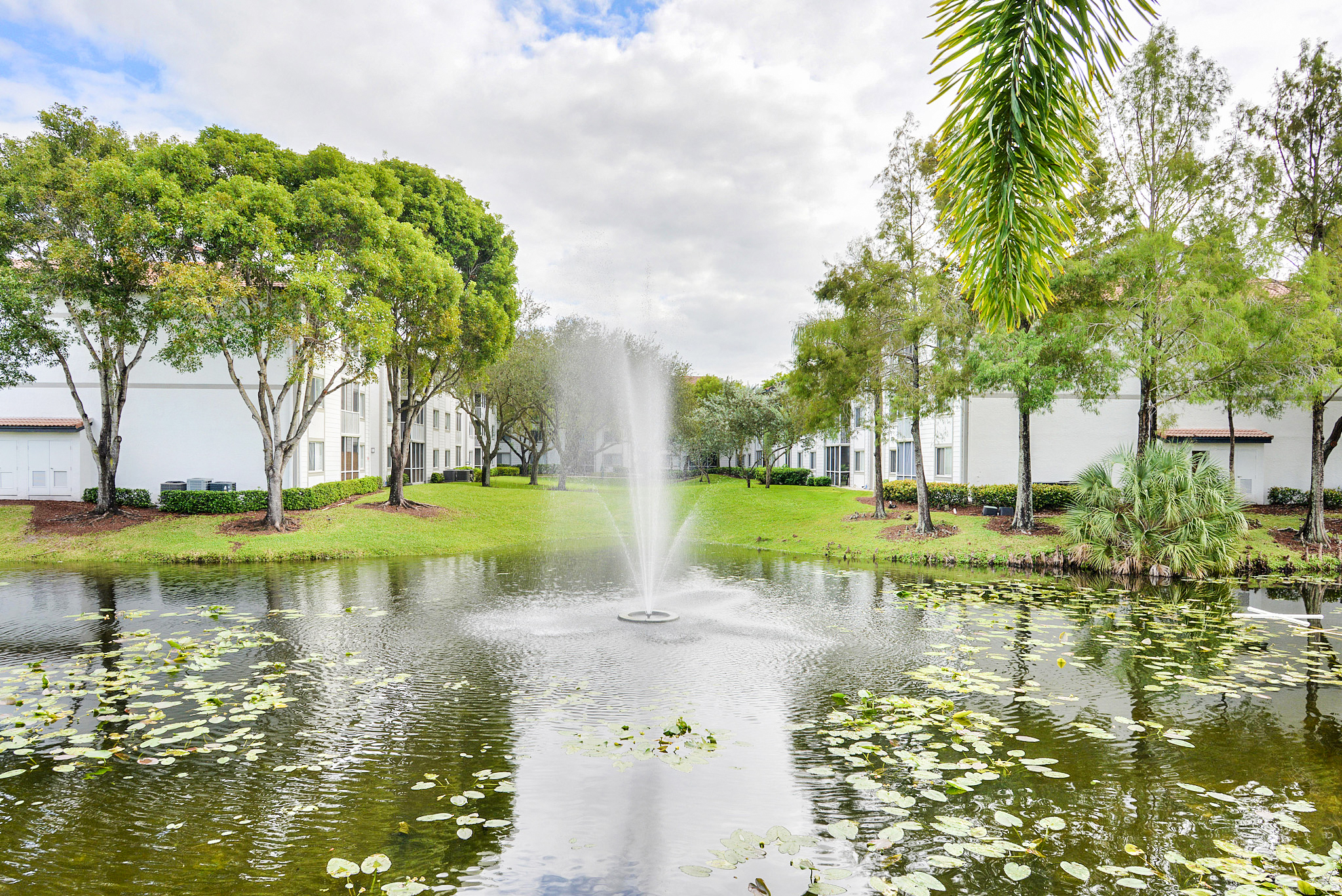 A water feature at Sabal Point in Fort Lauderdale, FL.