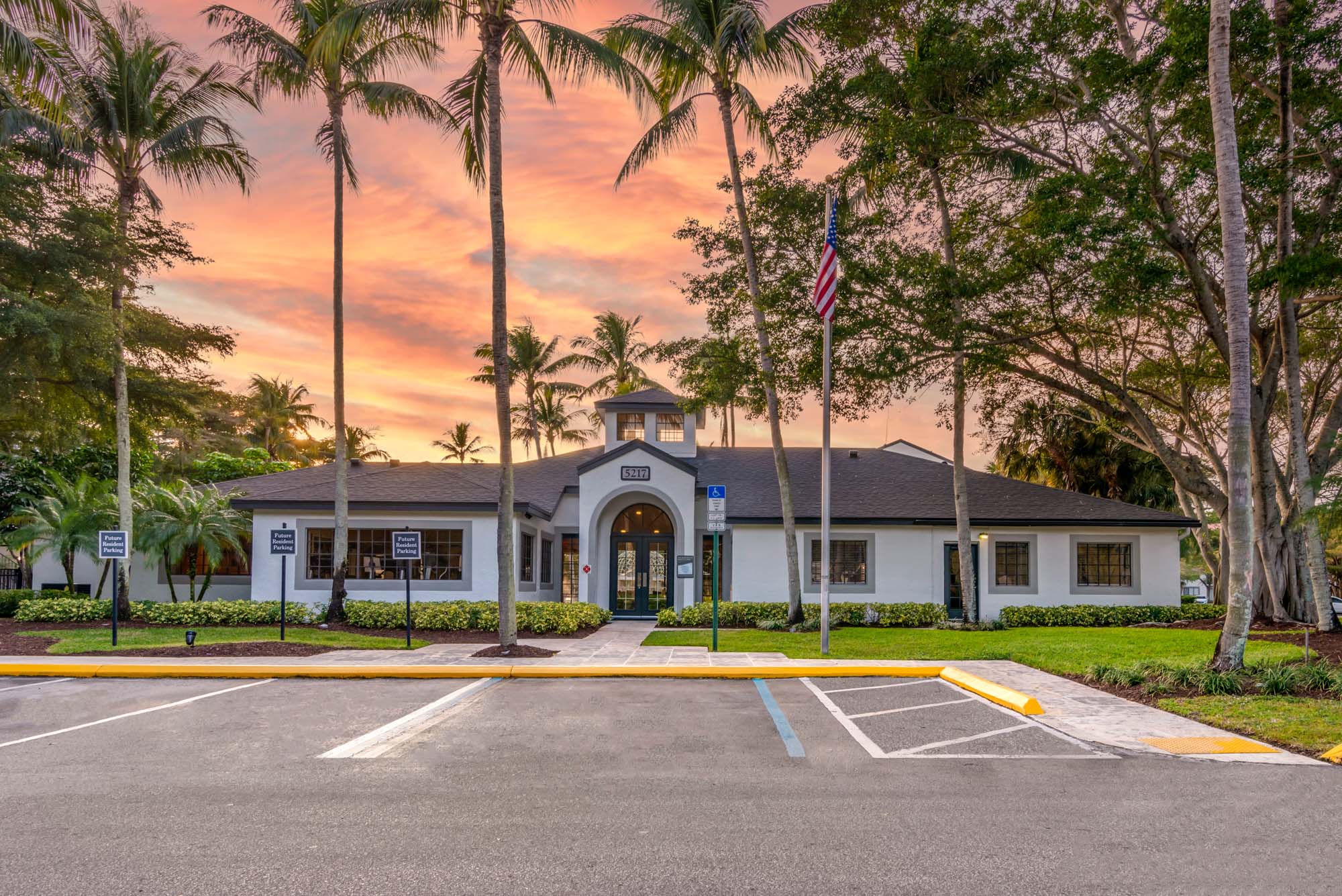 The exterior of the Welcome Center at The Reserve at Ashley Lake.