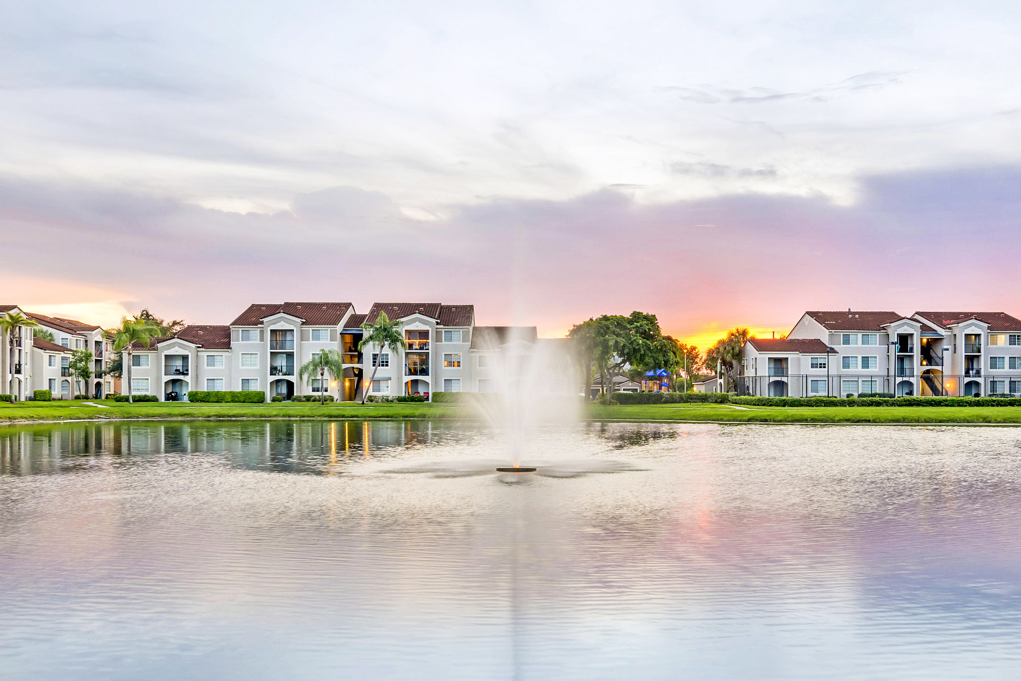 The lake at Miramar Lake in Fort Lauderdale, FL.