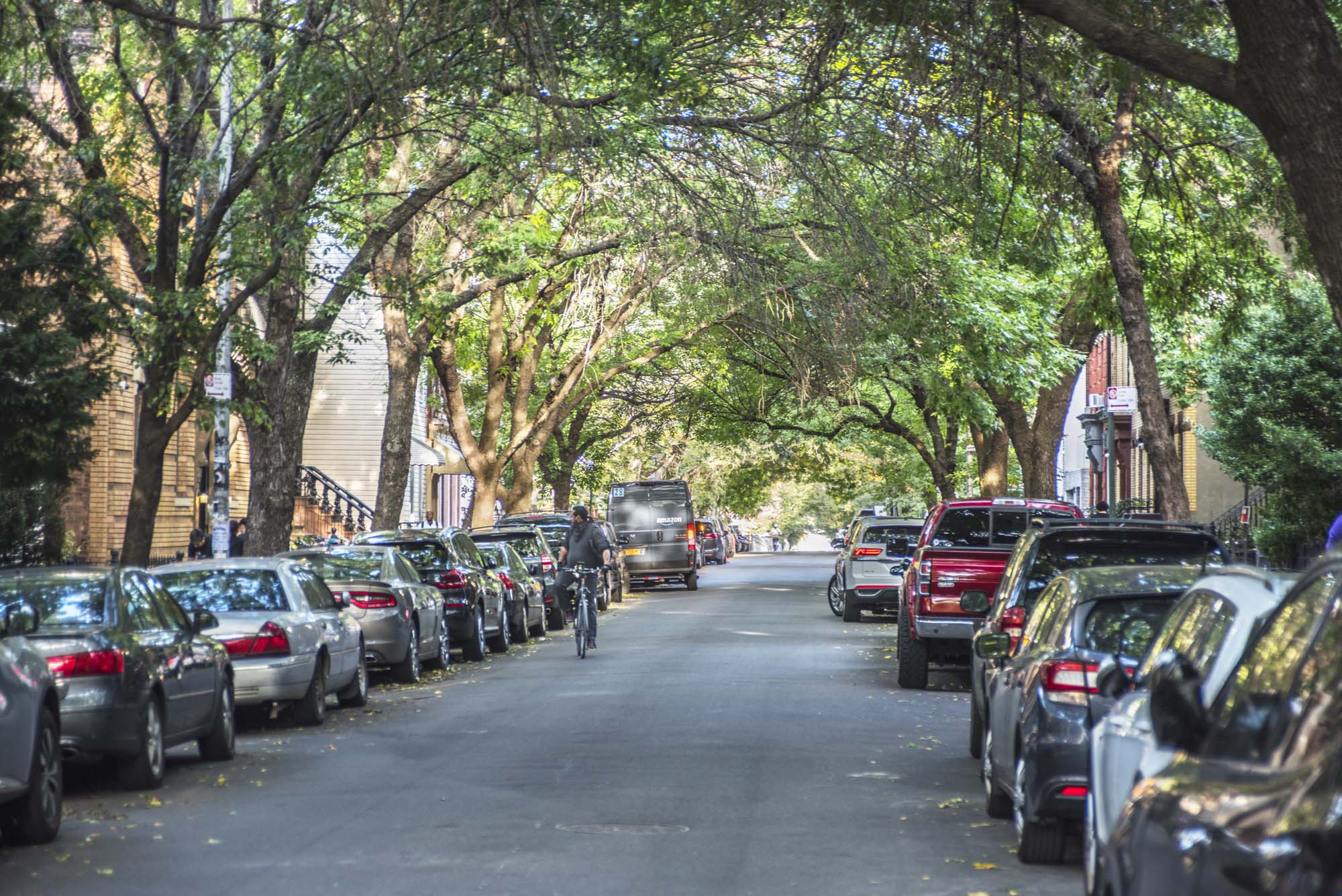 A street in Greenpoint Landing in Brooklyn, New York.