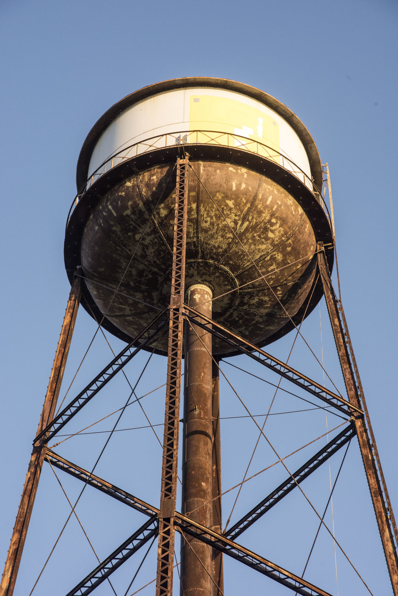 The water tower in Greenpoint Landing in Brooklyn, New York.