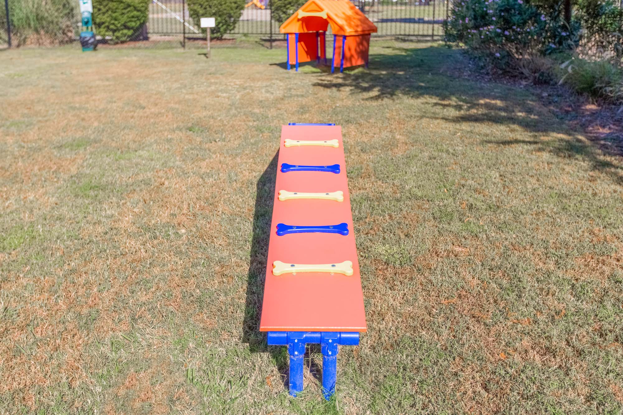 The dog park at The Villas at Shadow Creek apartments in Houston, TX.