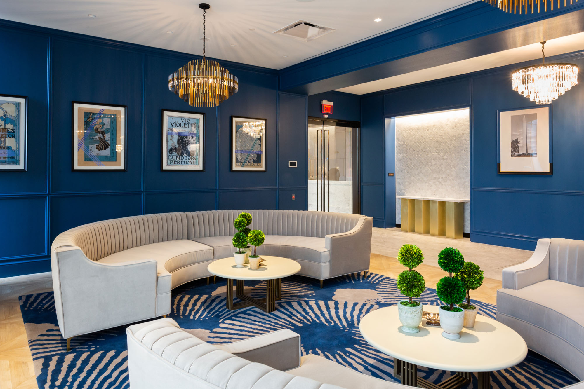 Lounge area at Estate apartments in Washington DC's Navy Yard.