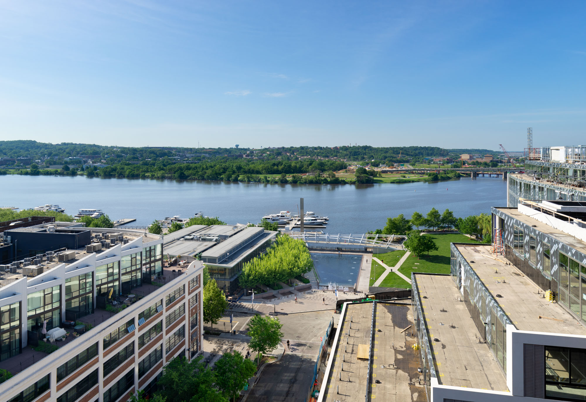 An exterior view of Estate apartments in Washington, DC's Navy Yard.