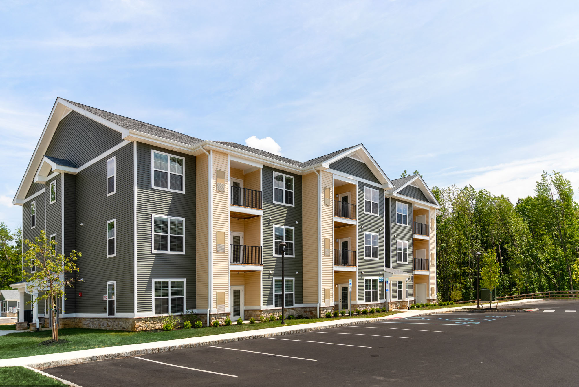 The exterior of Briggs and Union apartments in Mount Laurel, New Jersey.