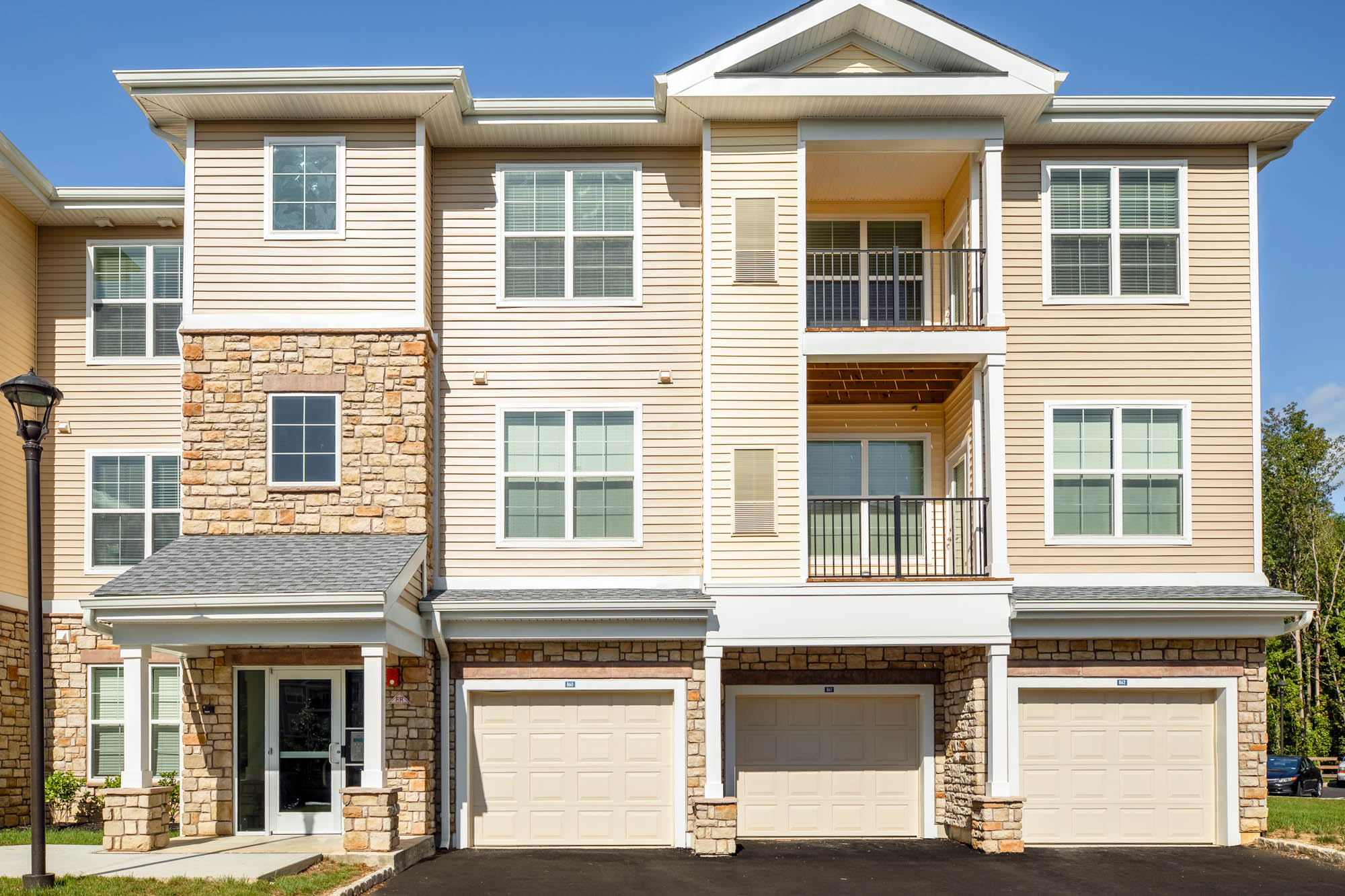 The exterior of Briggs and Union apartments in Mount Laurel, New Jersey.