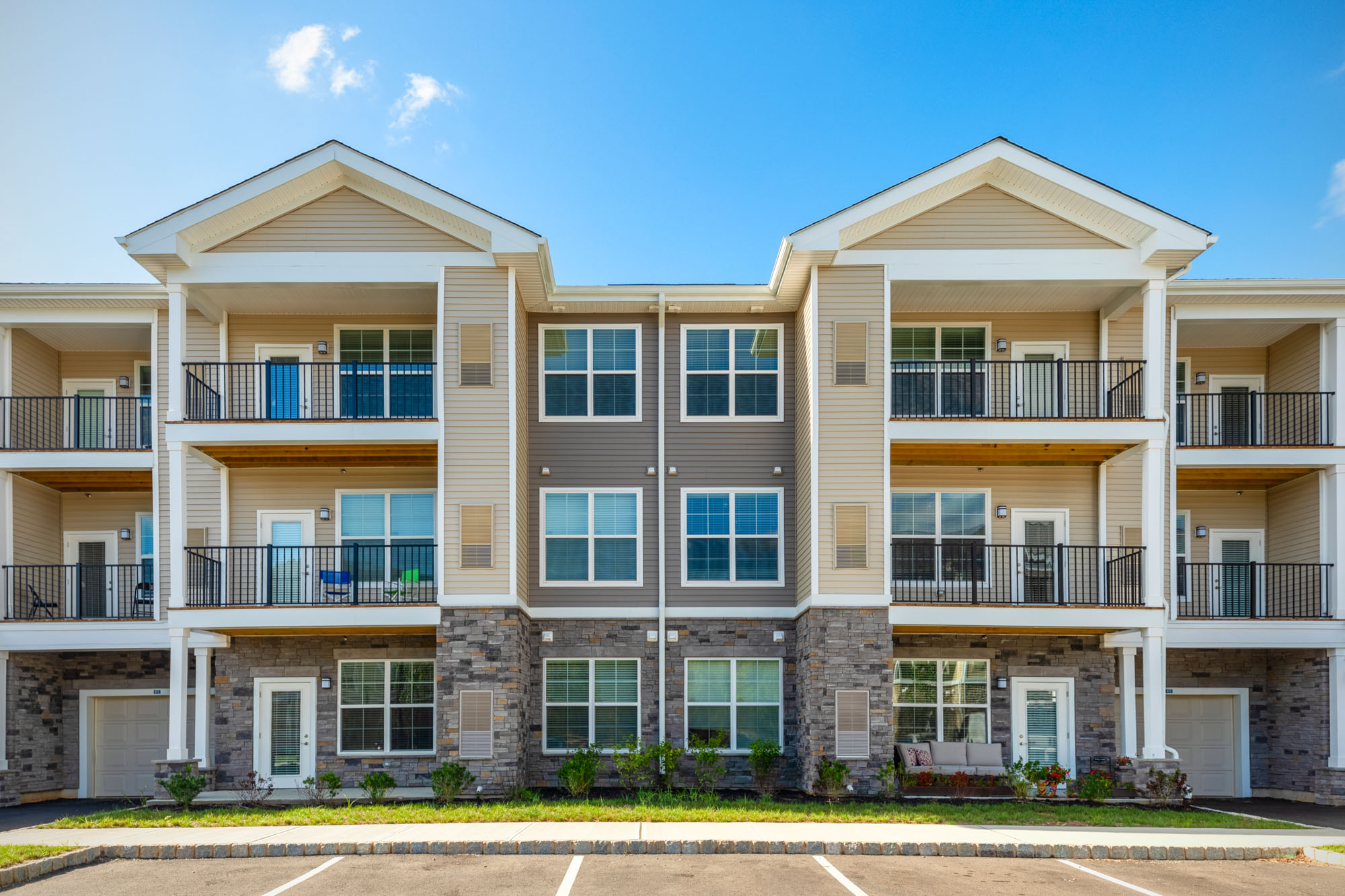 The exterior of Briggs and Union apartments in Mount Laurel, New Jersey.