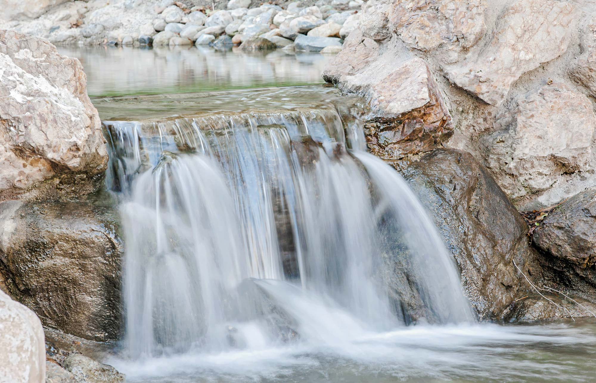 A water feature at James Pointe apartments in Murray, Utah.