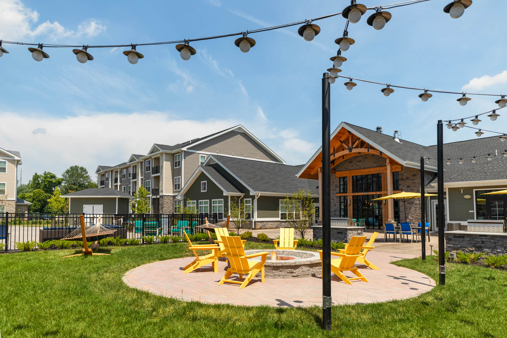 The firepit at Briggs and Union apartments in Mount Laurel, New Jersey.