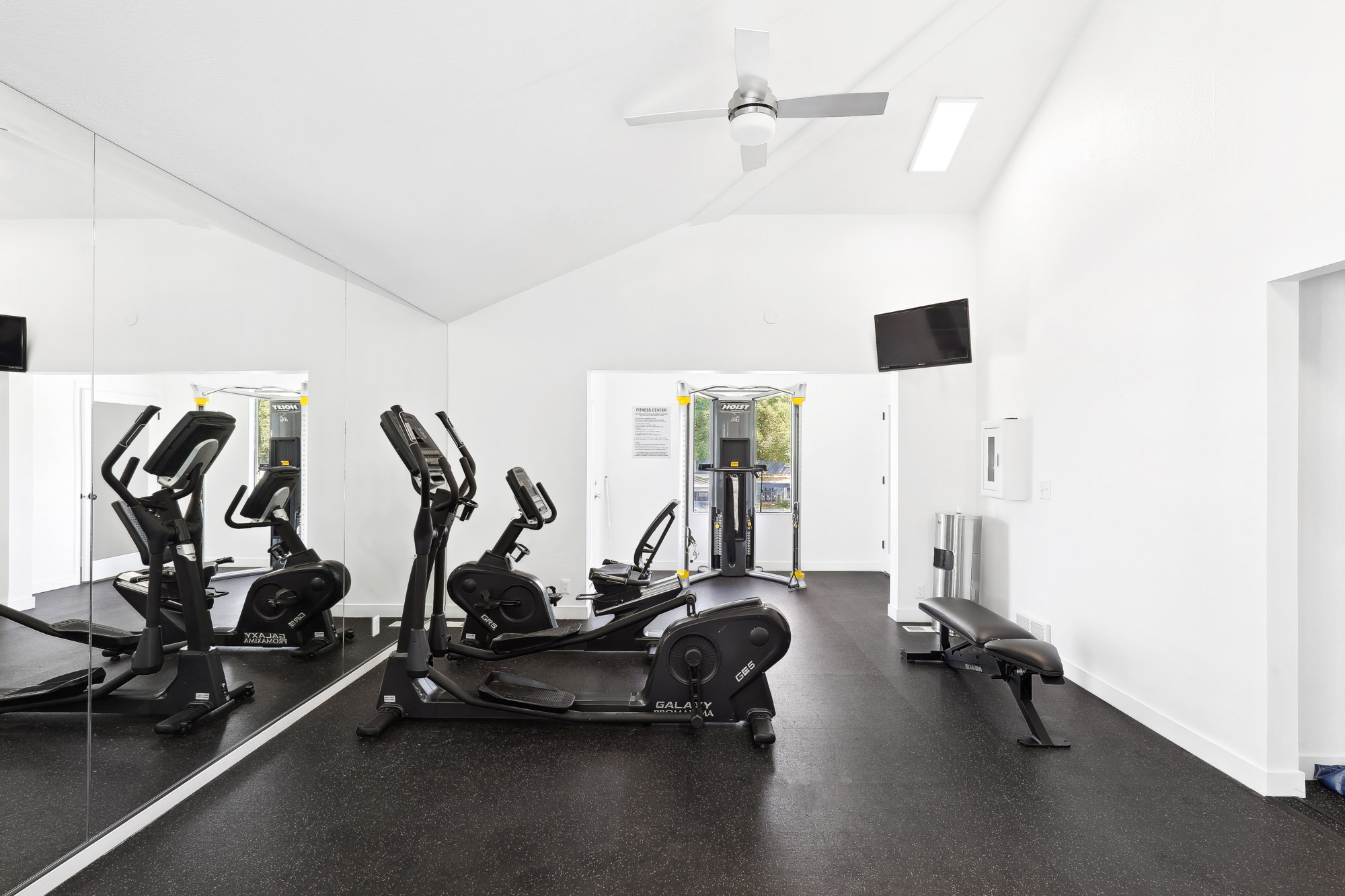 The fitness center at James Pointe apartments near Salt Lake City, Utah.