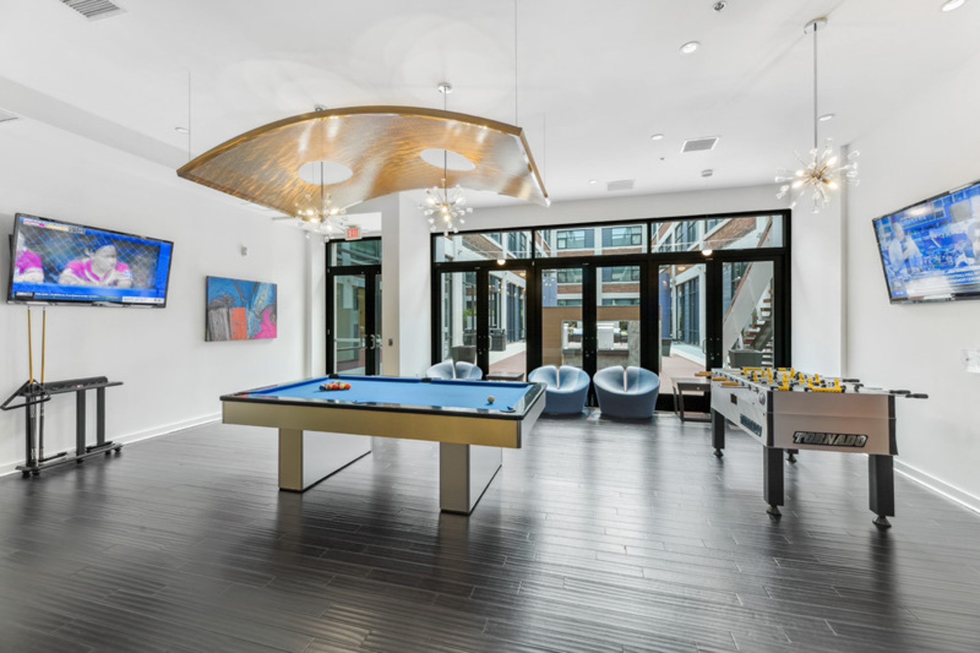 The game room at Foundry Lofts apartments in Washington, D.C.