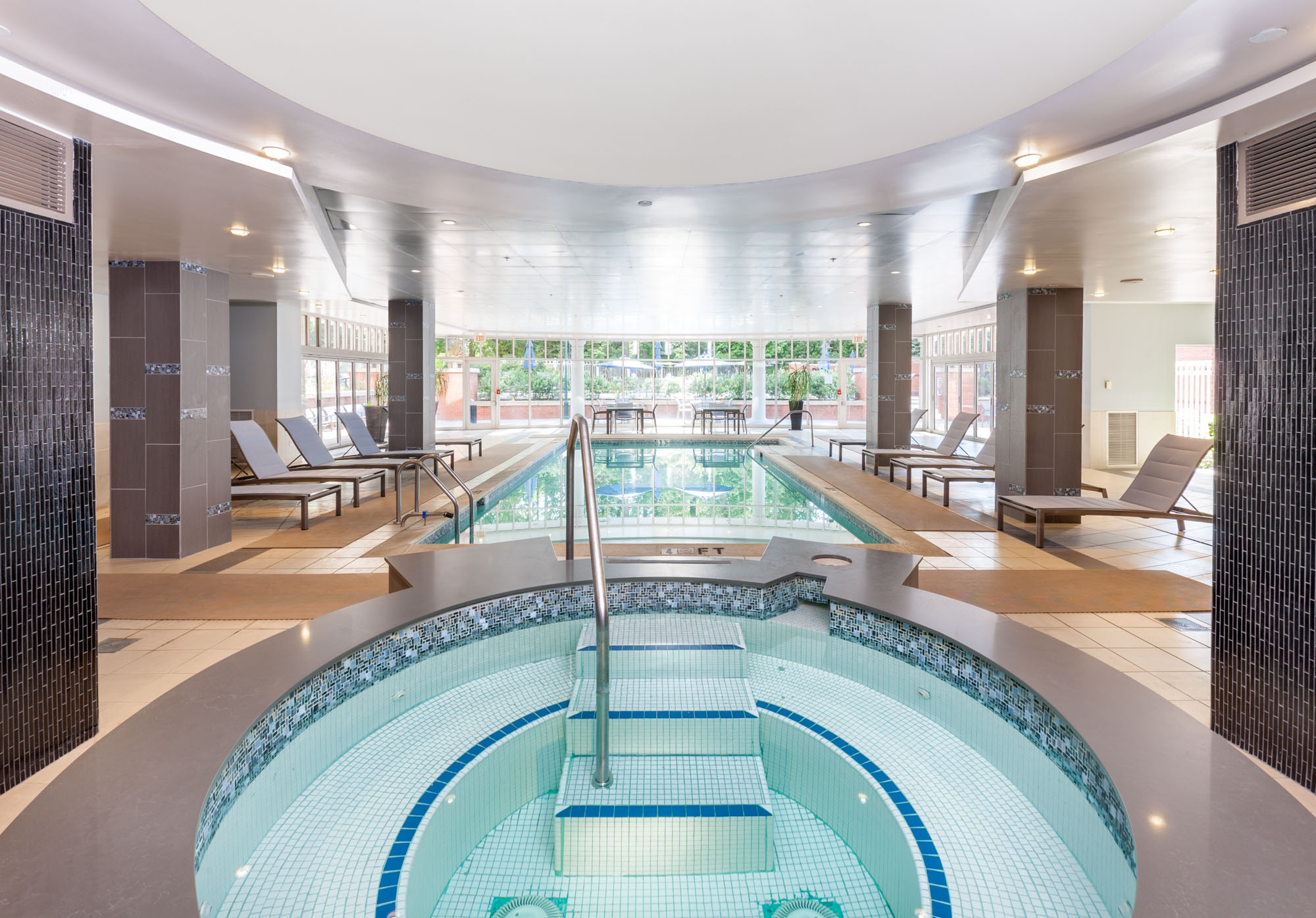 Indoor pool at The Grand apartments in Washington, DC