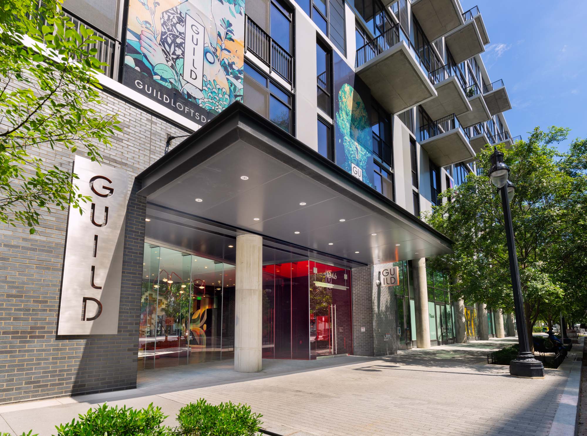 The exterior of Guild apartments at The Yards in Washington, DC.