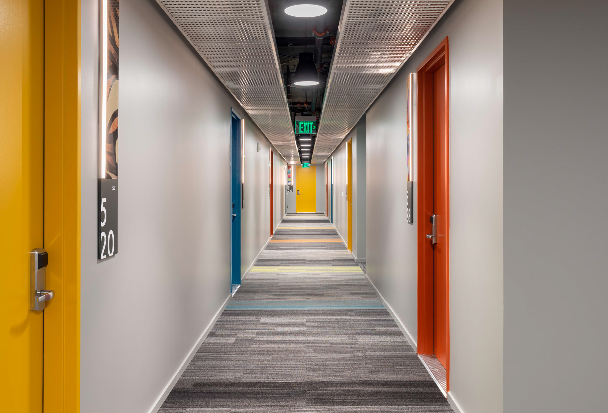 The resident hallway at Guild apartments at The Yards in Washington, DC.