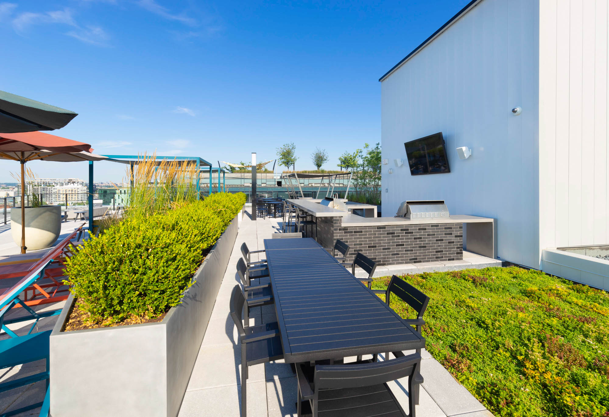 The rooftop at Guild apartments at The Yards in Washington, DC.