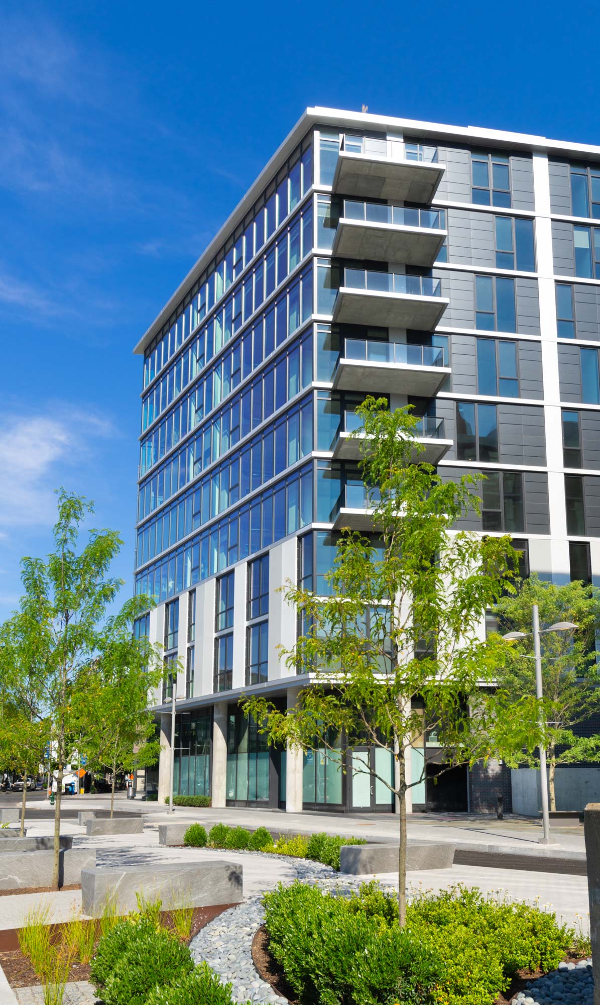 The exterior of Guild apartments at The Yards in Washington, DC.