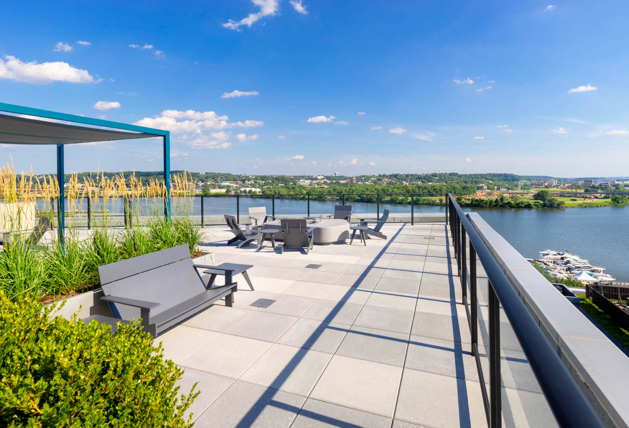 The rooftop at Guild apartments at The Yards in Washington, DC.