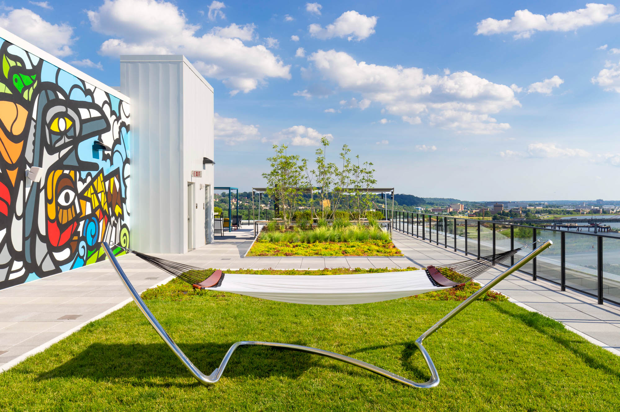 The rooftop at Guild apartments at The Yards in Washington, DC.