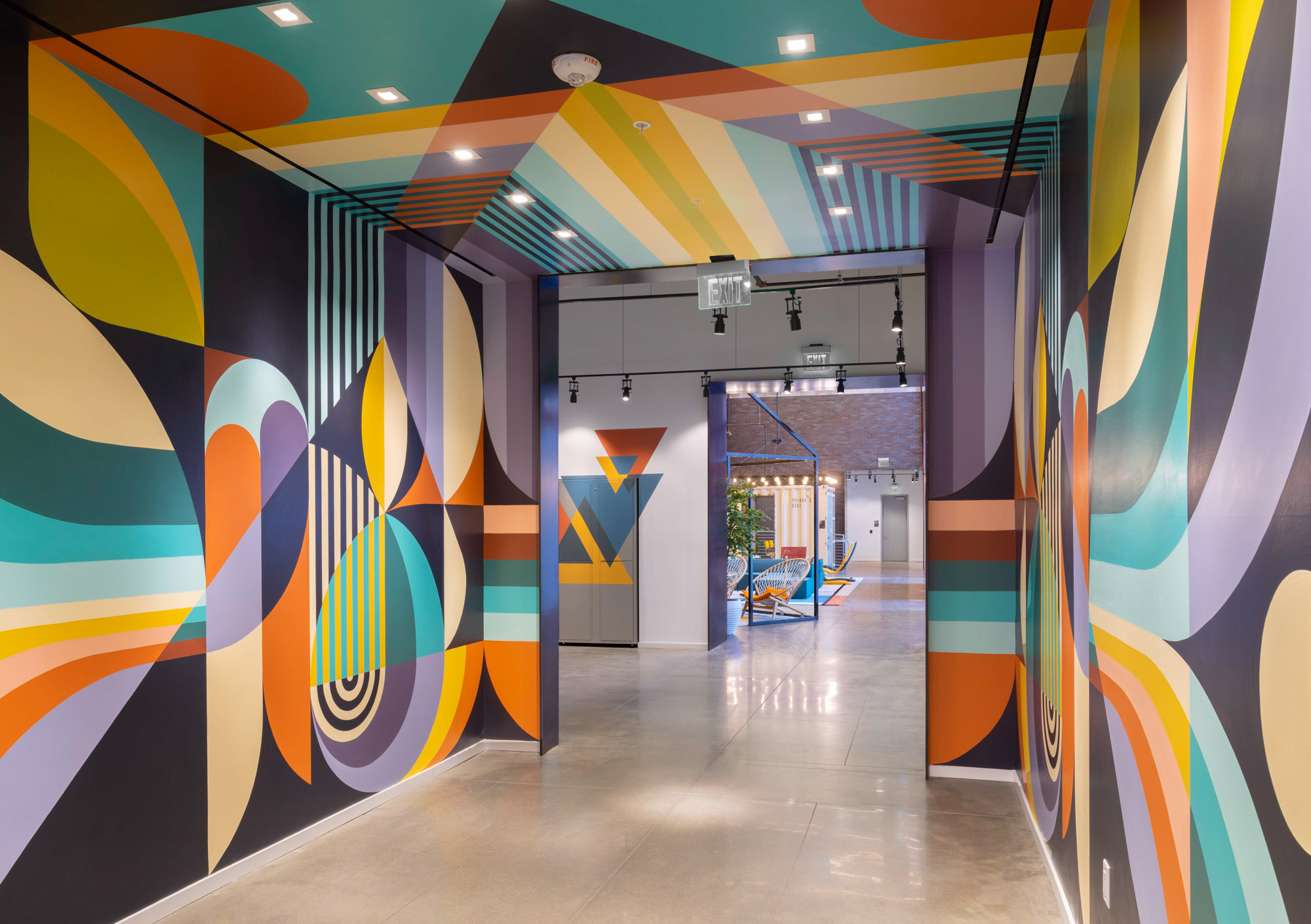 The hallway at Guild apartments at The Yards in Washington, DC.