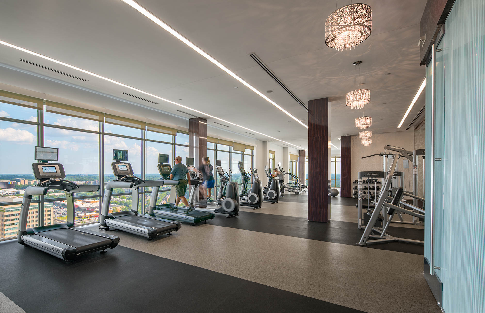 24-Hour Performance Sports Club at 8241 Broad apartments in McLean, Virginia.