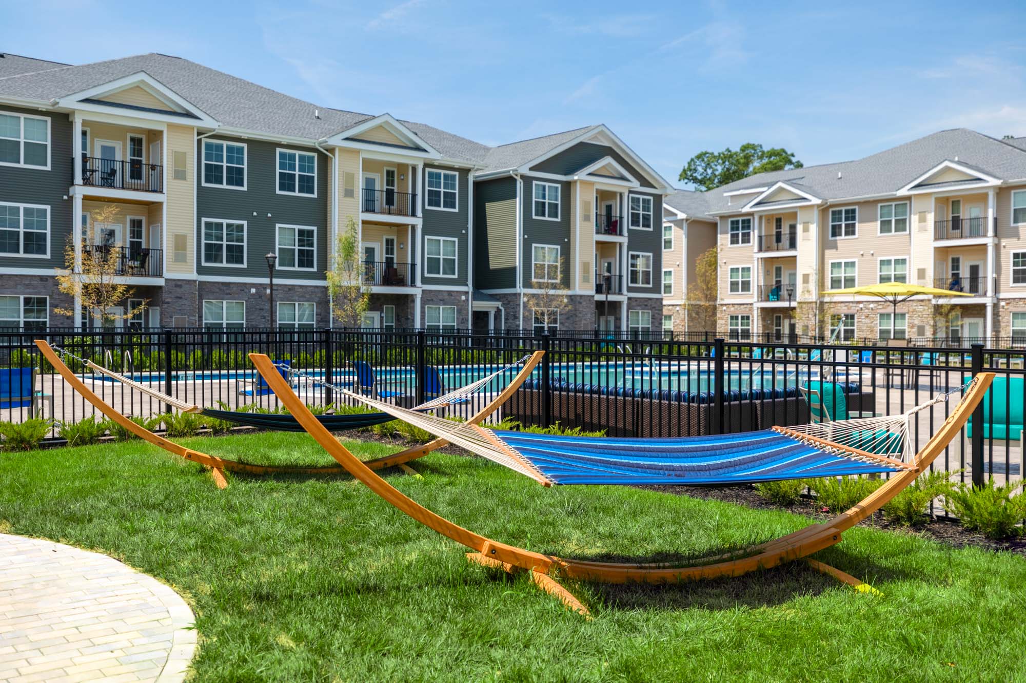 The pool at Briggs and Union apartments in Mount Laurel, New Jersey.