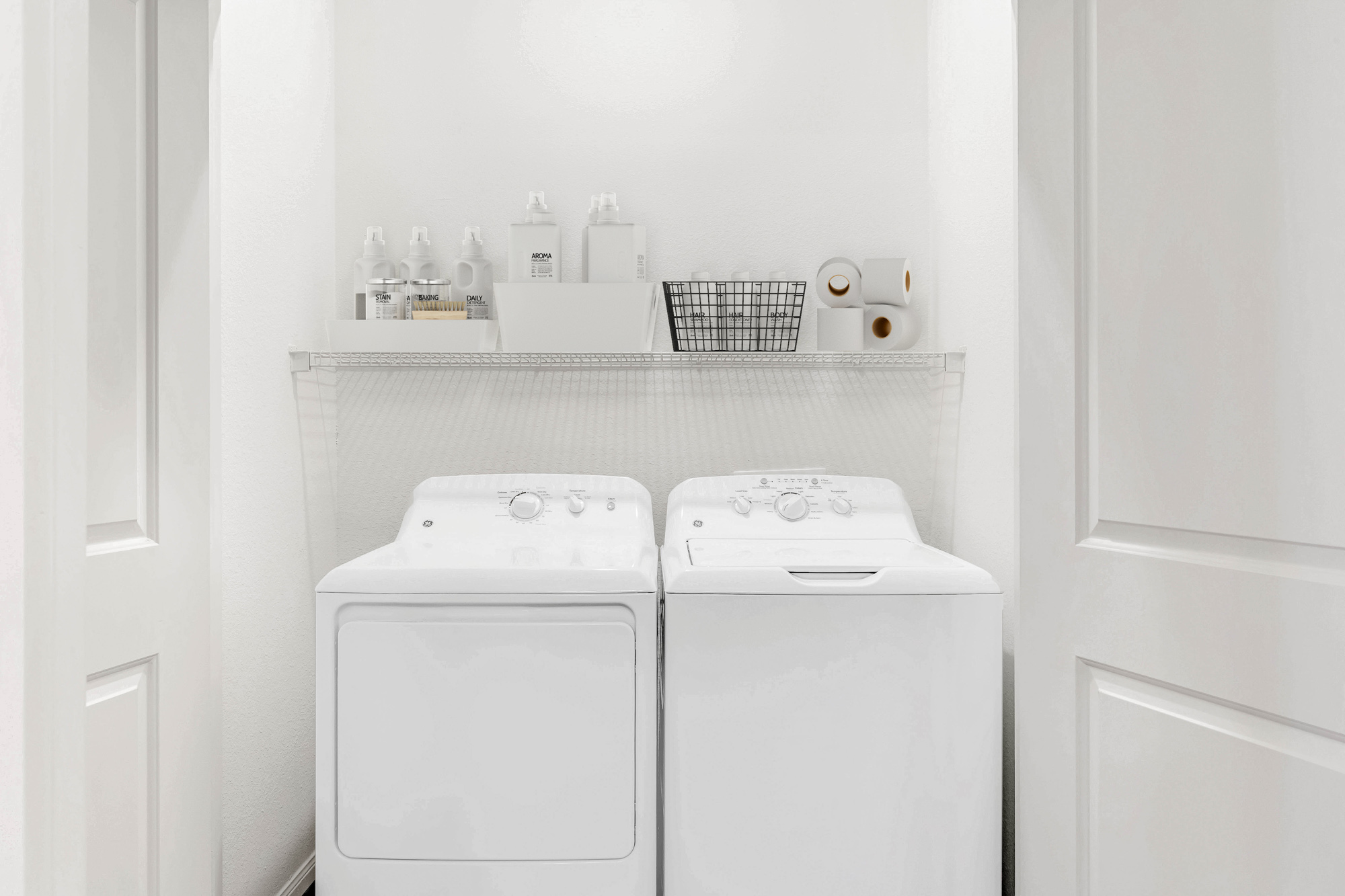 A laundry area at The Villas at Shadow Creek apartments in Houston, TX.