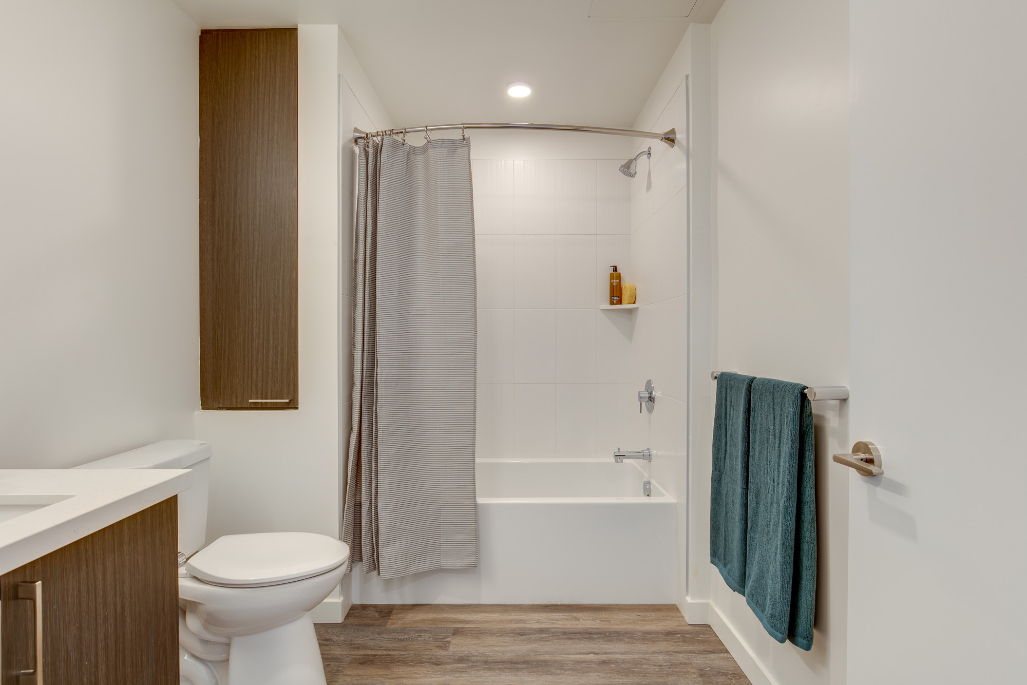 A bathroom at The Merian Apartments in San Diego, California.