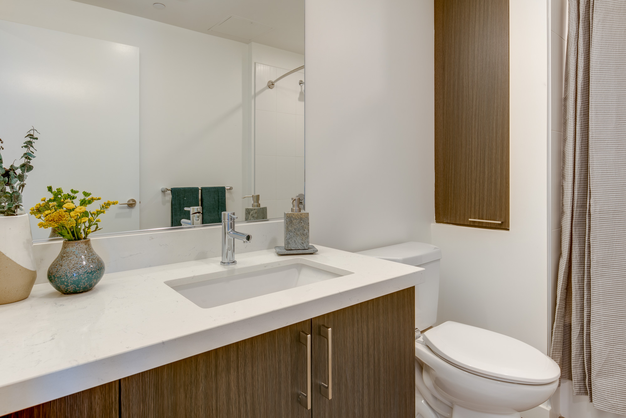 A bathroom at The Merian Apartments in San Diego, California.