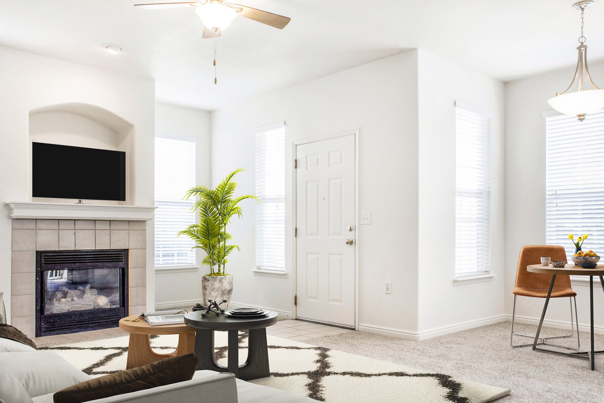 A living space at Eagle Ridge apartments in Denver, CO.