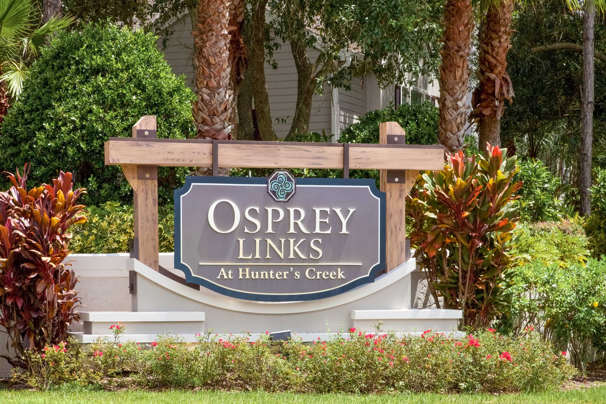 A sign at Osprey Links at Hunter's Creek in Orlando, Florida.