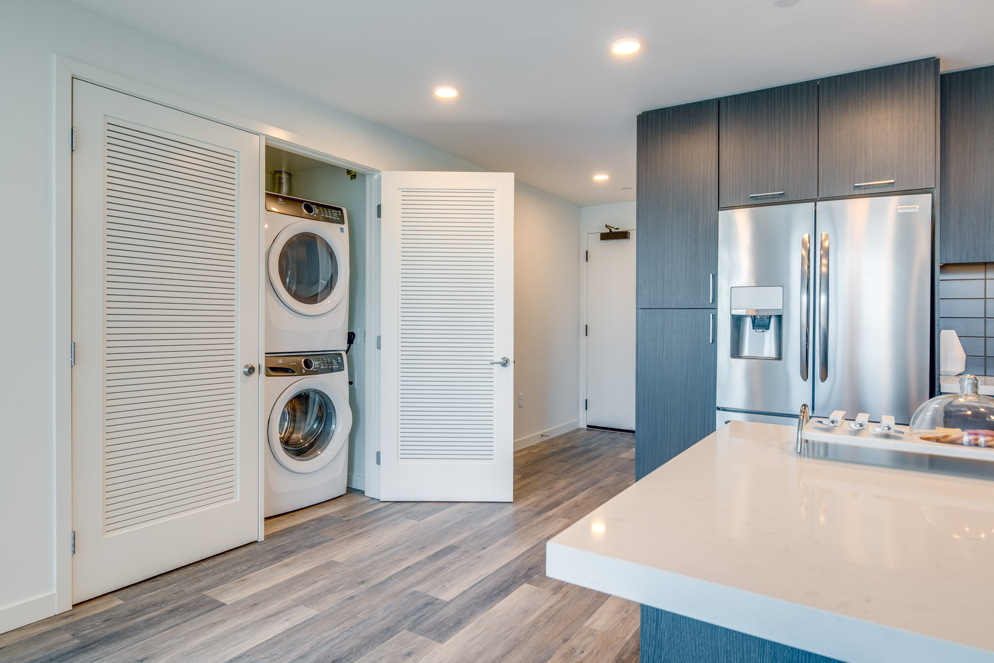 Living space at The Merian Apartments in San Diego, California.