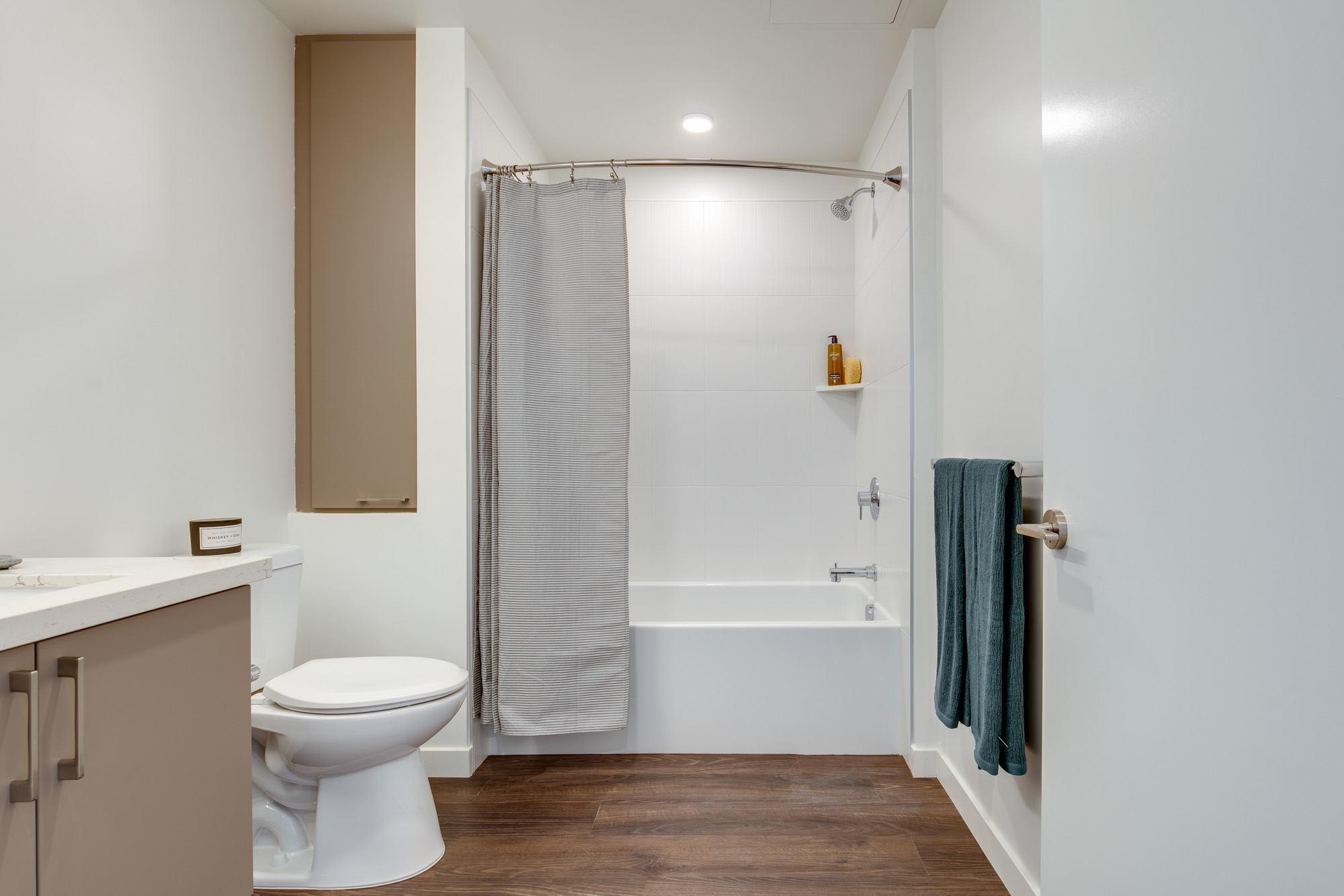 A bathroom at The Merian Apartments in San Diego, California.