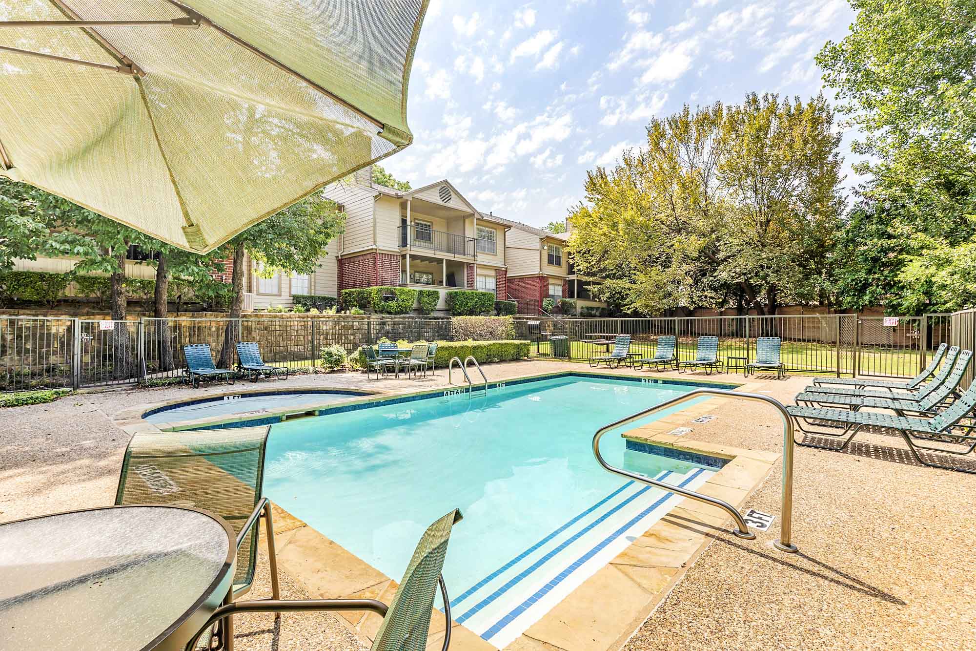 The pool at The Gables of McKinney apartments near Dallas, Texas.