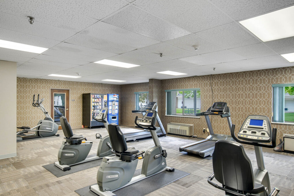 Fitness center at Independence Place apartments in Parma Heights, Ohio