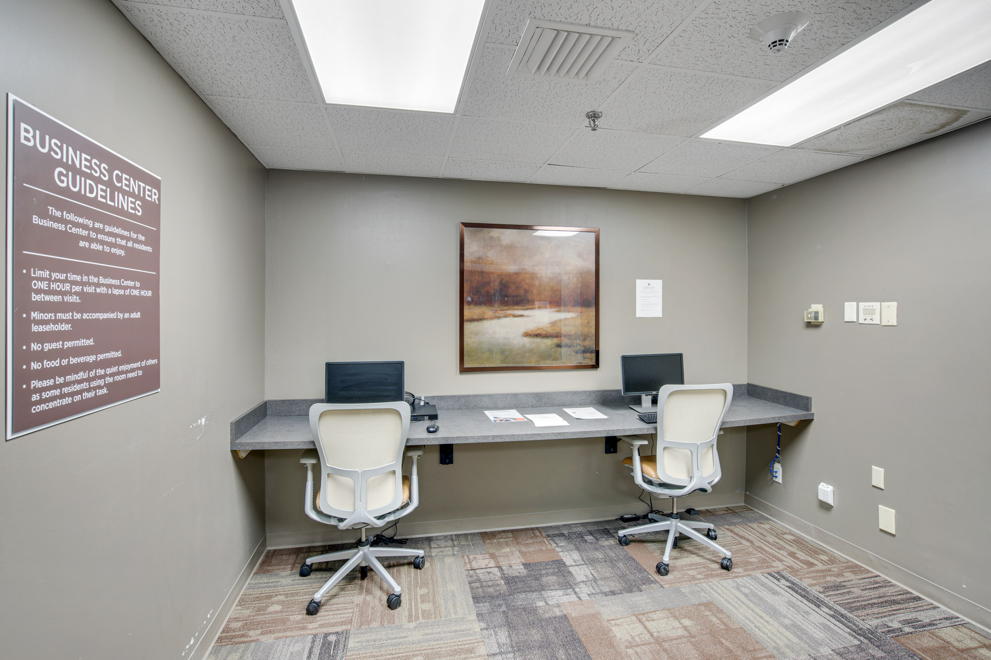 Office room at Independence Place apartments in Parma Heights, Ohio