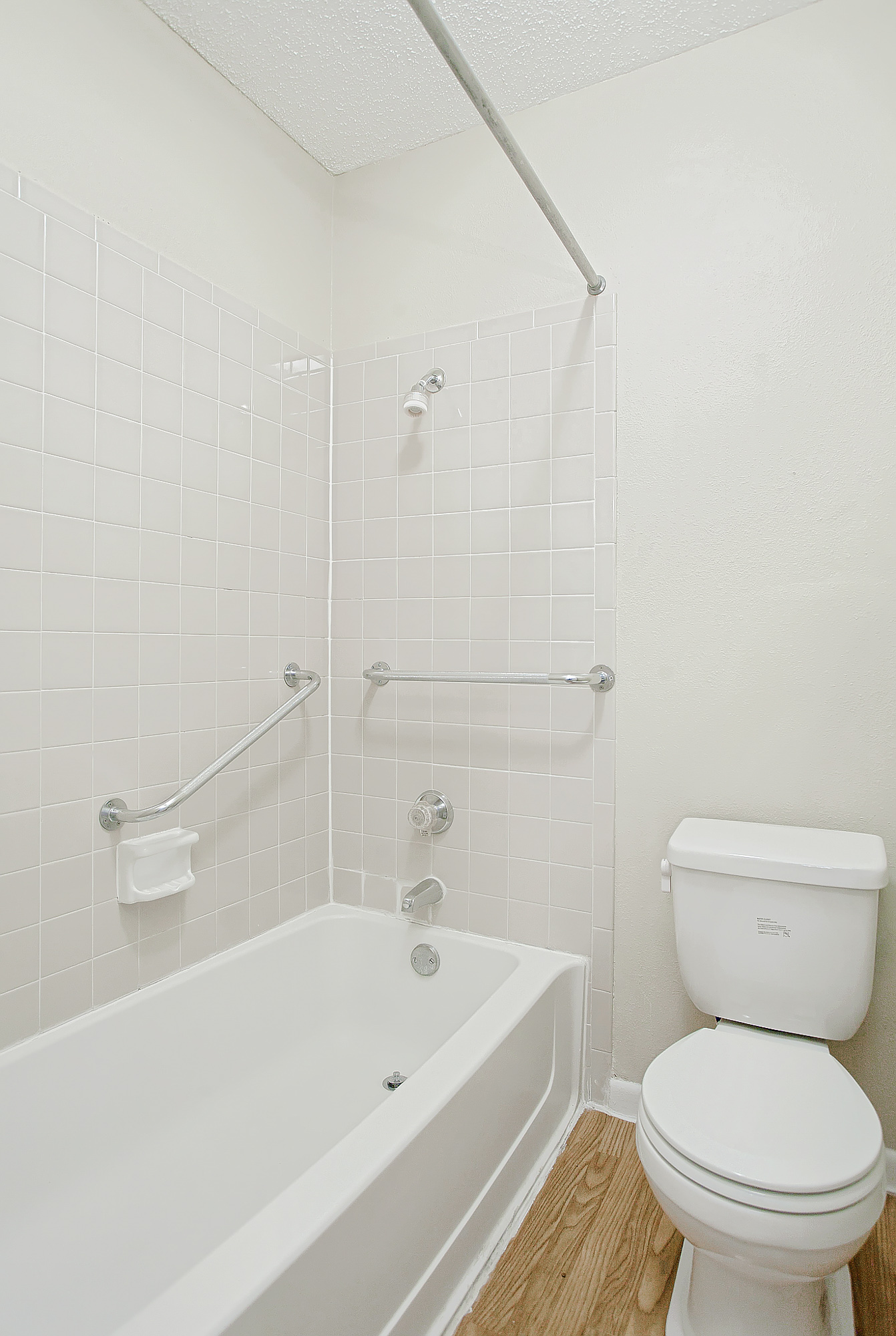 The bathroom of an apartment at The Arbors of Wells Branch in Austin, TX.