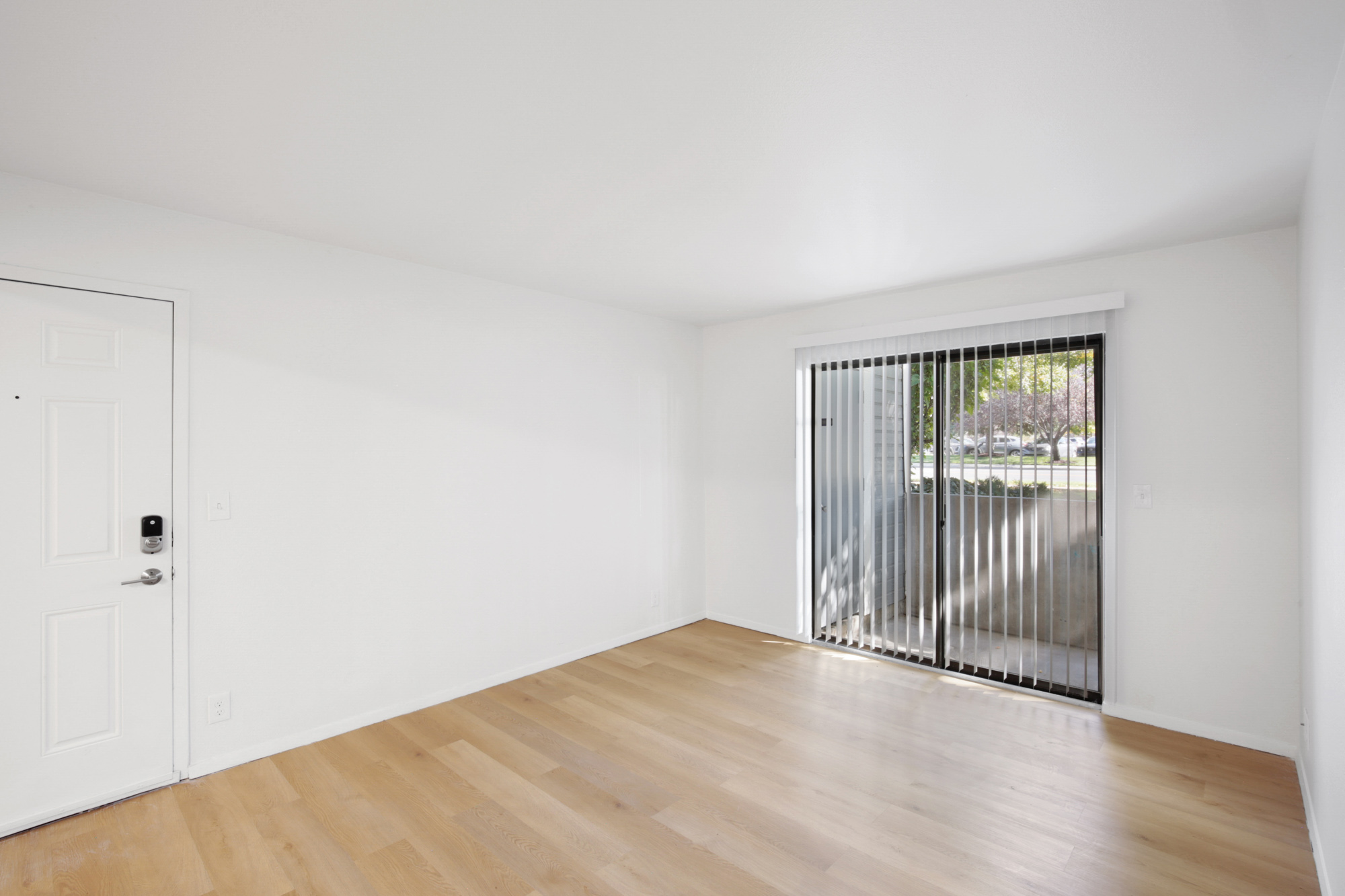 A living area in an apartment at James Pointe near Salt Lake City, Utah.