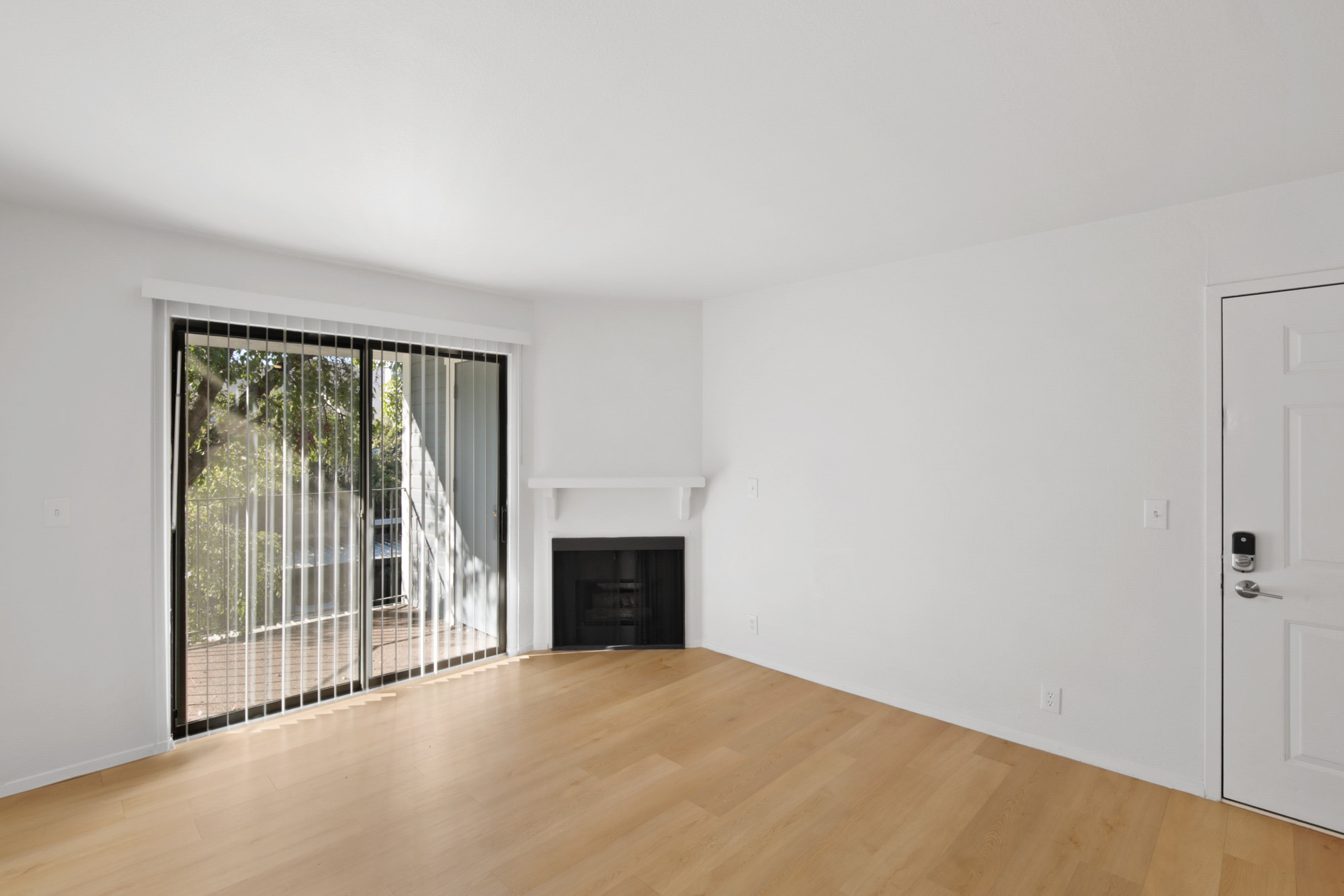 A living area in an apartment at James Pointe near Salt Lake City, Utah.