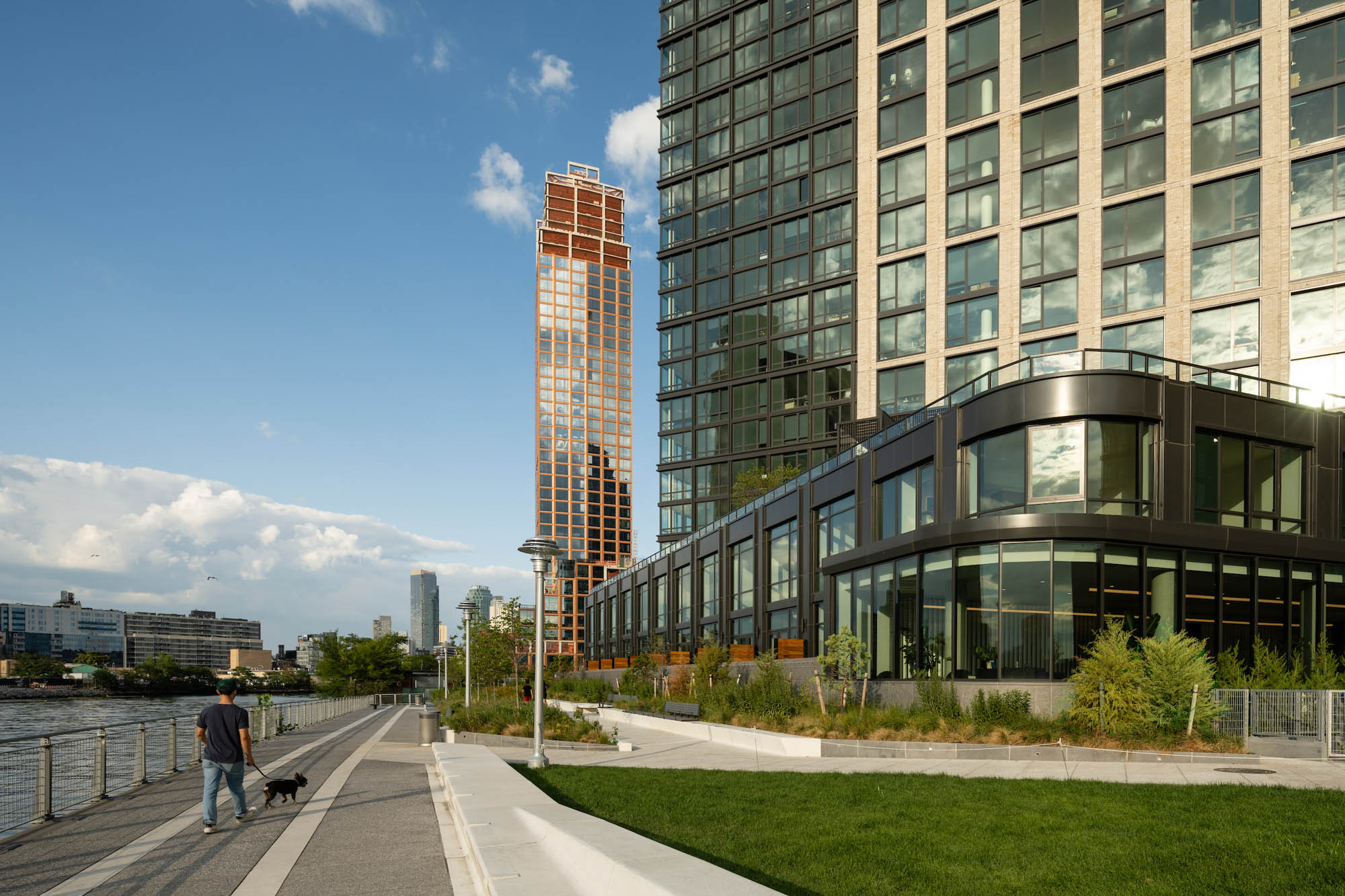 The entrance of The Bellslip apartments in Greenpoint Landing, Brooklyn.