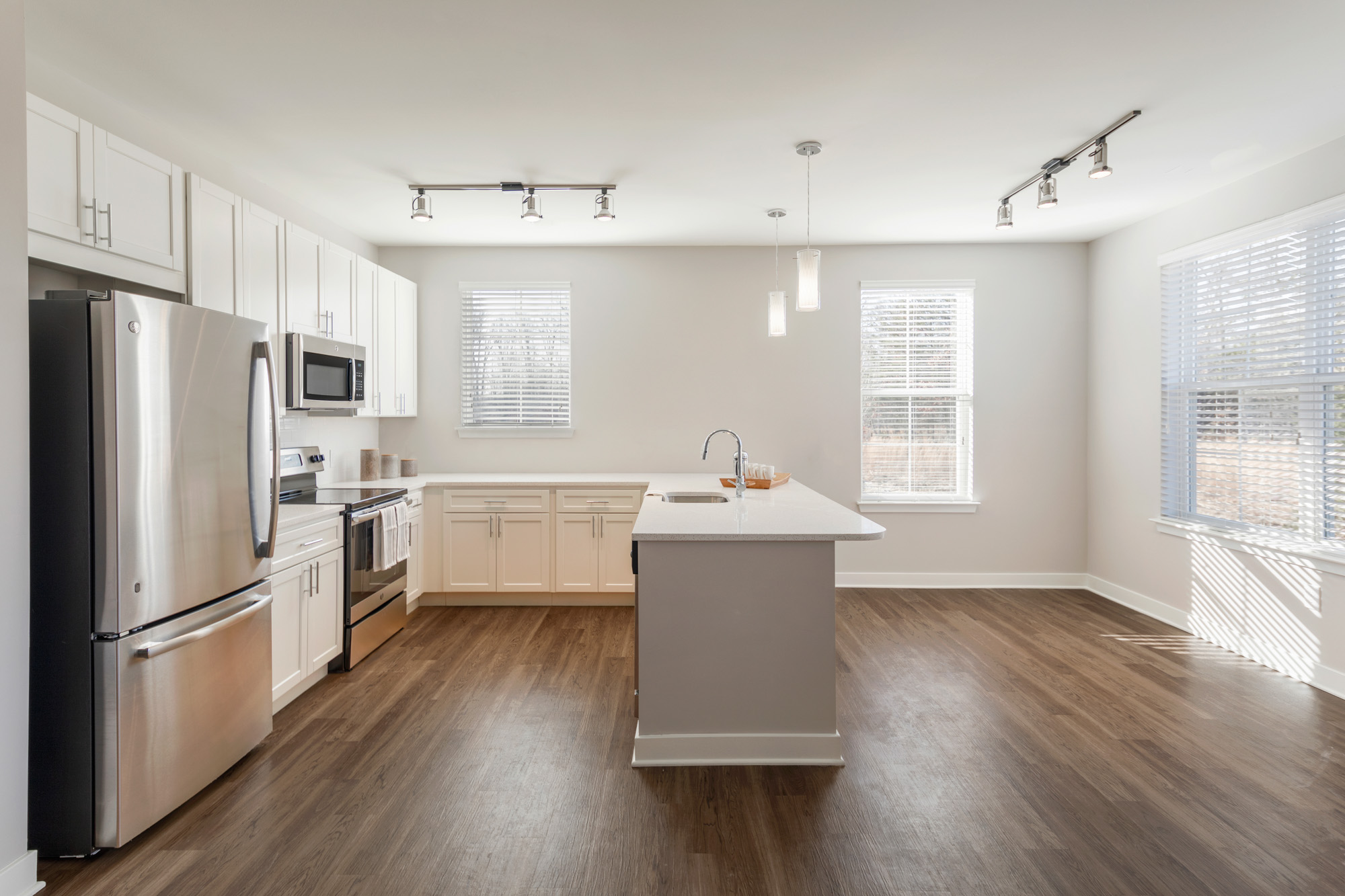 A kitchen at Briggs and Union apartments in Mount Laurel, New Jersey.