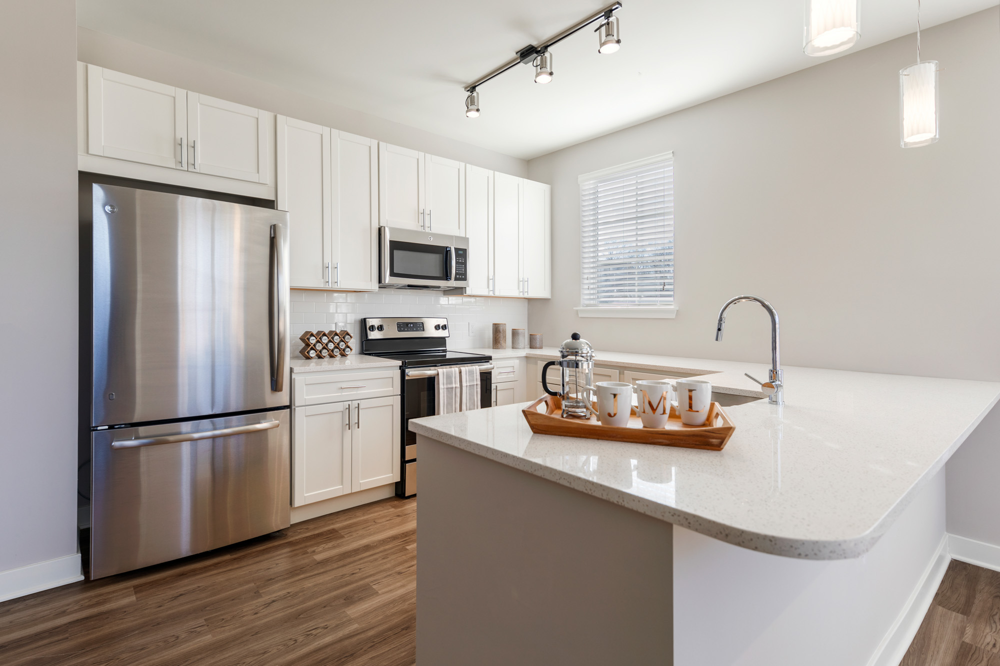 A kitchen at Briggs and Union apartments in Mount Laurel, New Jersey.