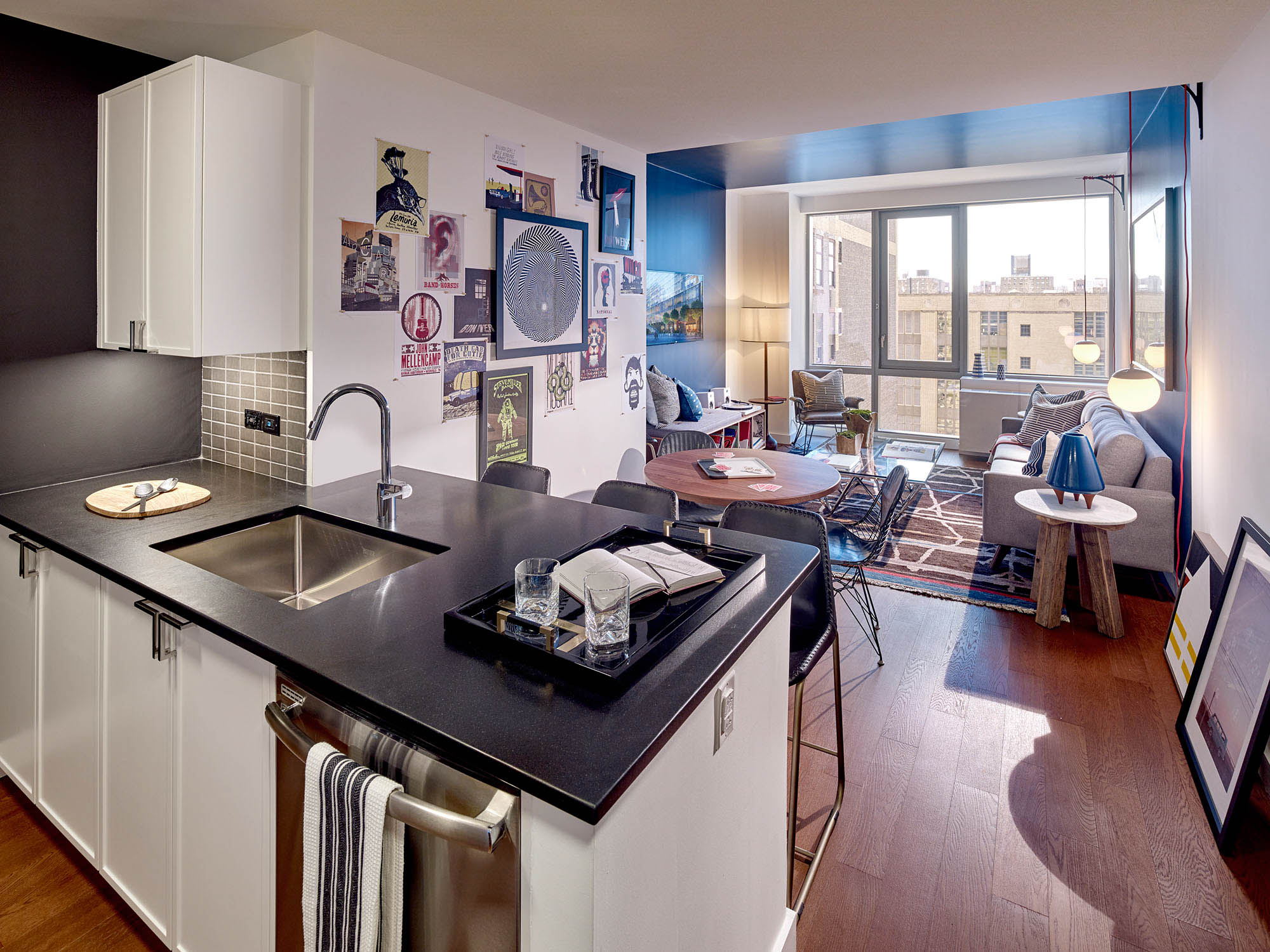 A living area in The Eugene apartment in Manhattan, New York.