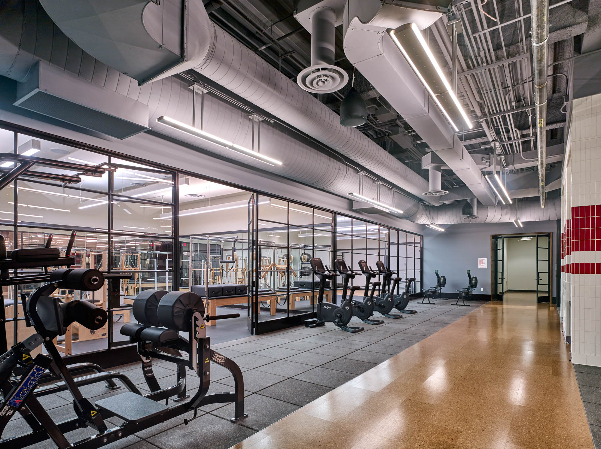 The fitness center in The Eugene apartment in Manhattan, New York.