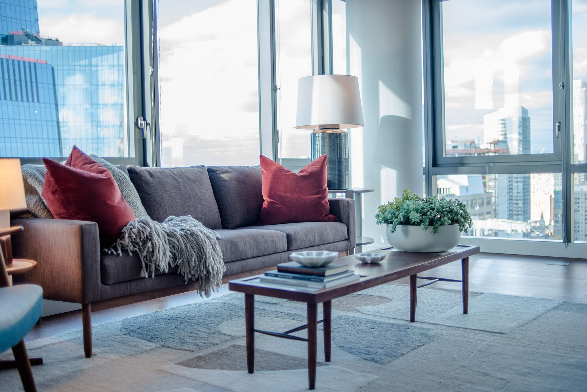 A living area in The Eugene apartment in Manhattan, New York.