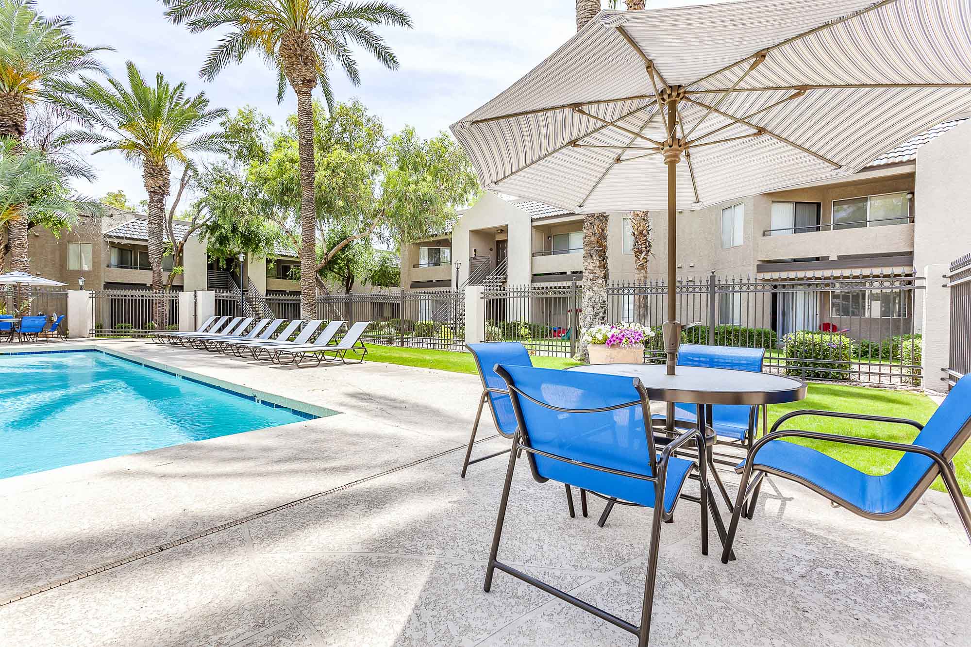 The sundeck at Meadow Glen in Phoenix, AZ.