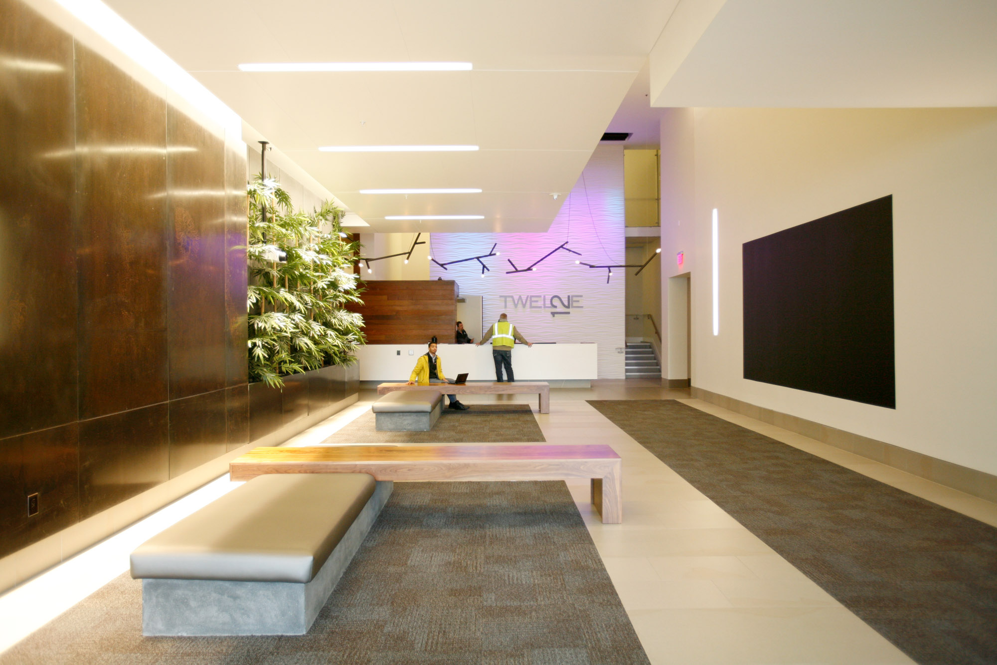 The lobby at Twelve12 apartments in Navy Yard, Washington DC.