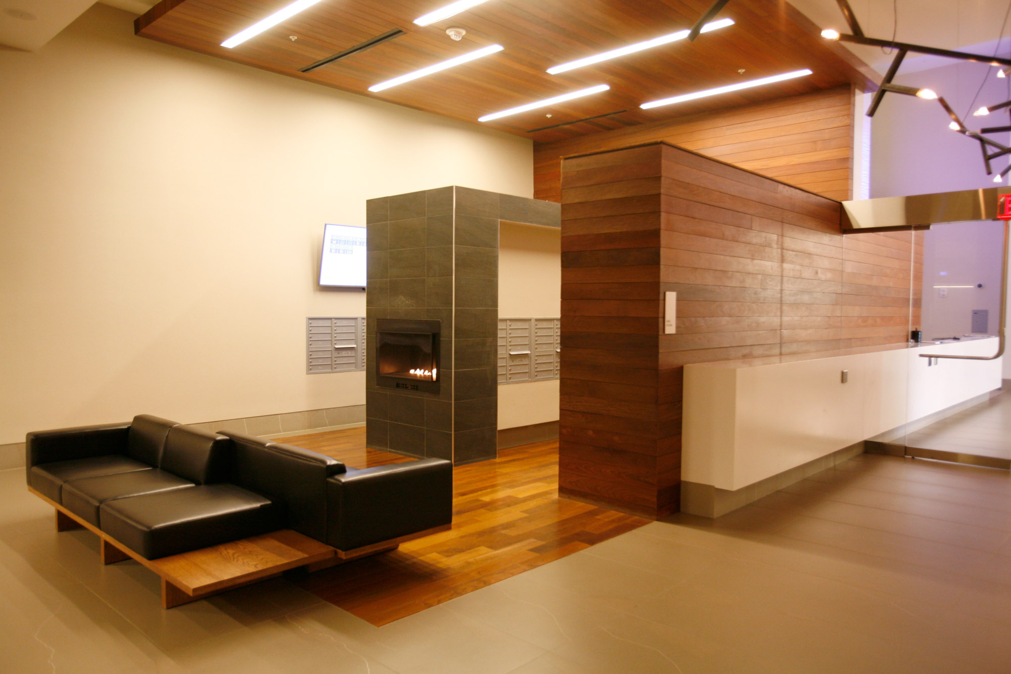 The mail room at Twelve12 apartments in Navy Yard, Washington DC.