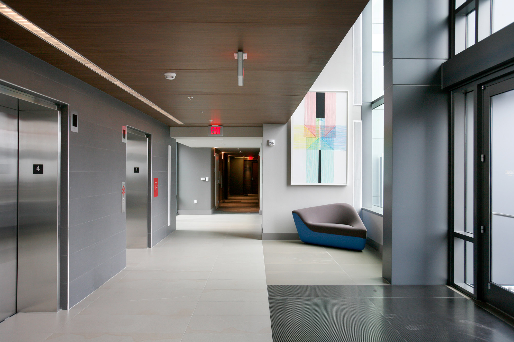 The lobby at Twelve12 apartments in Navy Yard, Washington DC.