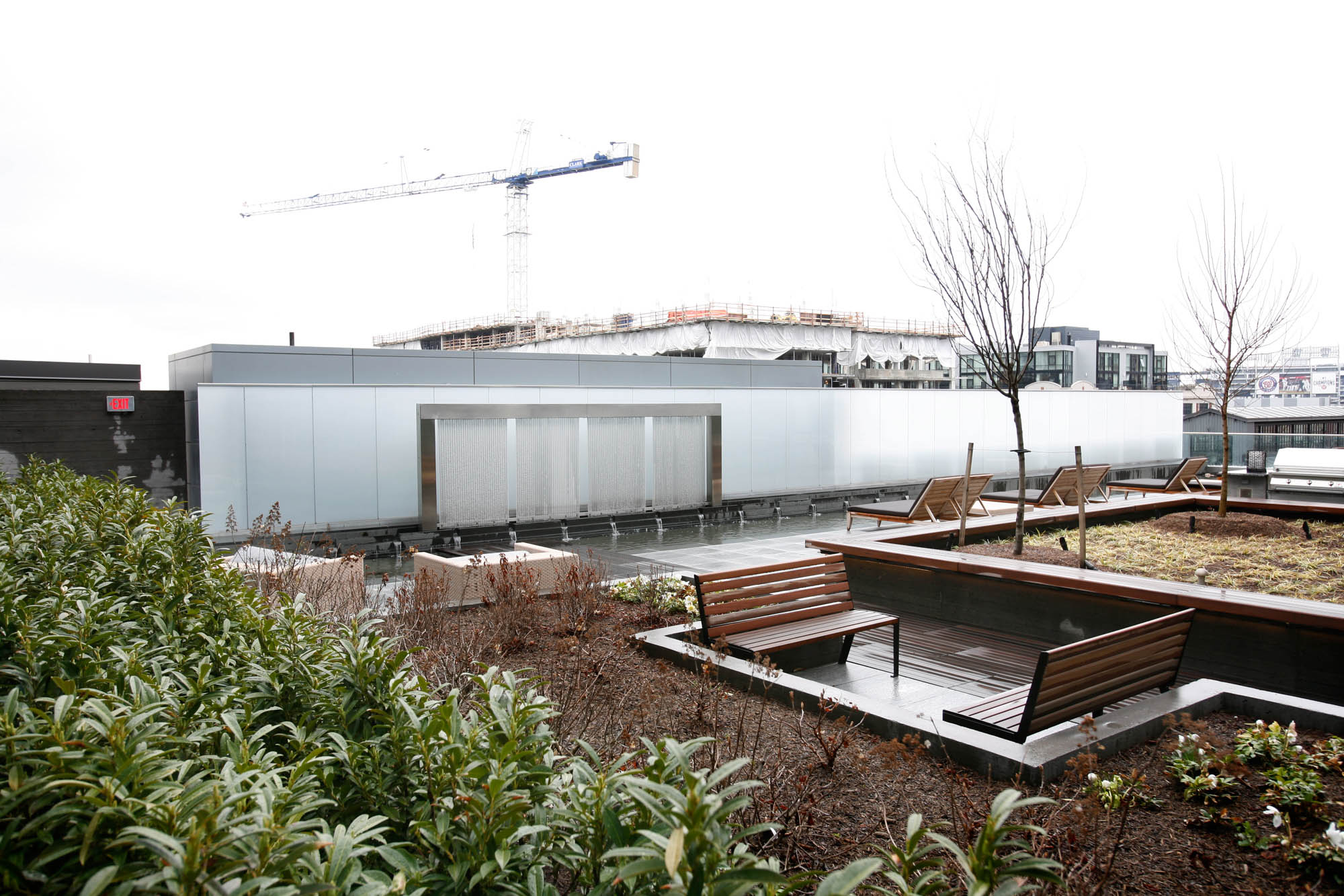 The outdoor terrace at Twelve12 in Navy Yard, Washington DC.